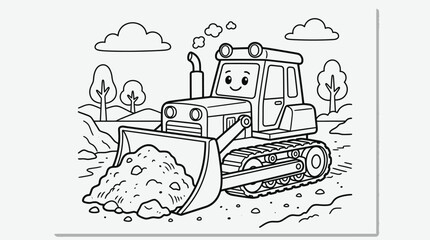 Bulldozer Construction Heavy Equipment Machine. © Kebo