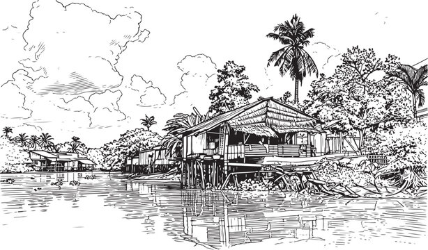 old house on the river