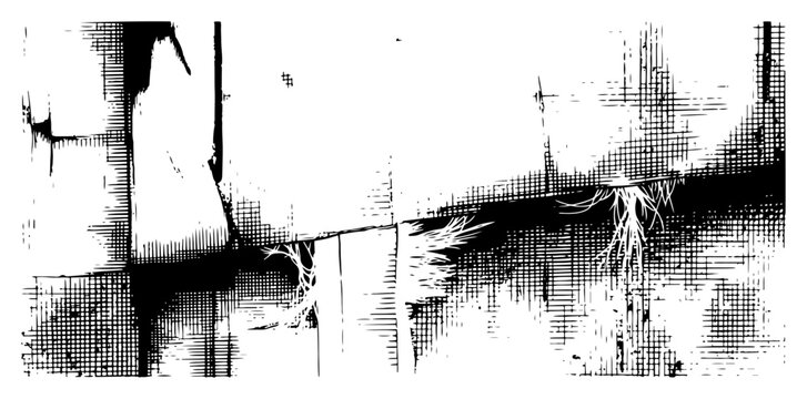 Abstract grunge texture of torn and frayed fabric element