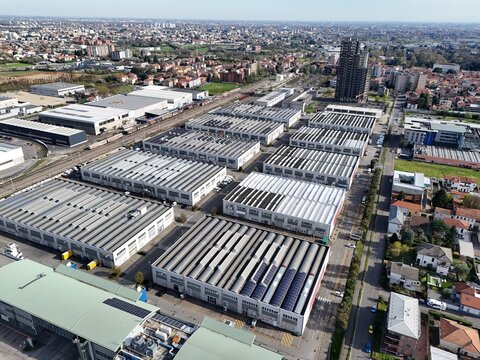 Vista aerea del Polo Tecnologico Industriale della Brianza, a Desio