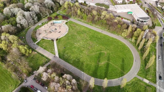 Vista aerea dello skate park di Seregno