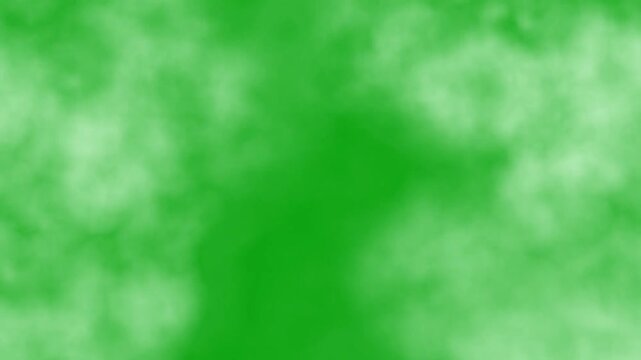 Smoke floating animation on green screen background.