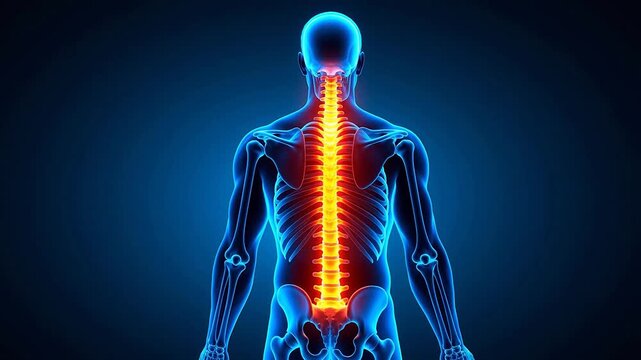 Human spine and skeletal structure