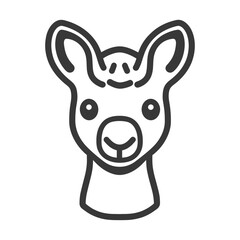 Fototapeta premium A Simple Vector Illustration Of A Friendly Looking Alpaca Face