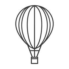Naklejka premium A simple outline of a hot air balloon floating upwards