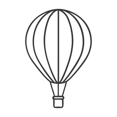 Naklejka premium Illustration shows a stylized hot air balloon against white background