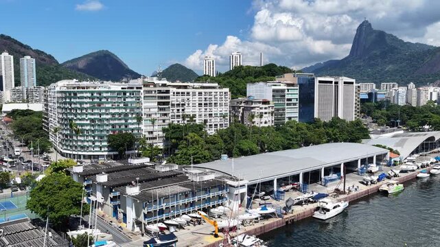 Rio De Janeiro Skyline In Rio De Janeiro In Brazil. Beauty In Nature Scene. Downtown District. Guanabara Bay Skyline. Rio De Janeiro Skyline In Rio De Janeiro In Brazil. Beautiful Cityscape. 