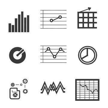 Various graphs and charts depicting different data and information