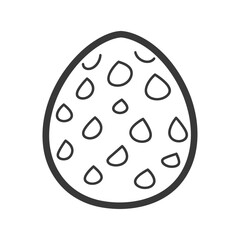 Fototapeta premium A single egg illustrated with tear drop and oval shapes design