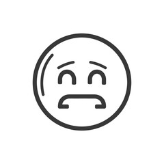 Obraz premium A simple graphic circle containing a visual expression of sadness