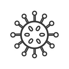 Obraz premium An illustration of a viral particle with surrounding spike proteins