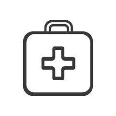 Fototapeta premium A simple outline image depicting a first aid kit