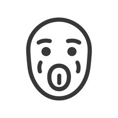 Fototapeta premium A simple vector illustration of a face with mouth open