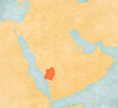 Map of Saudi Arabia - Asir Province