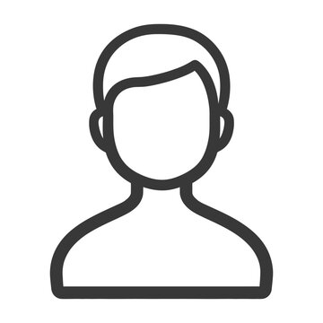 A simple and abstract depiction of a human person silhouette