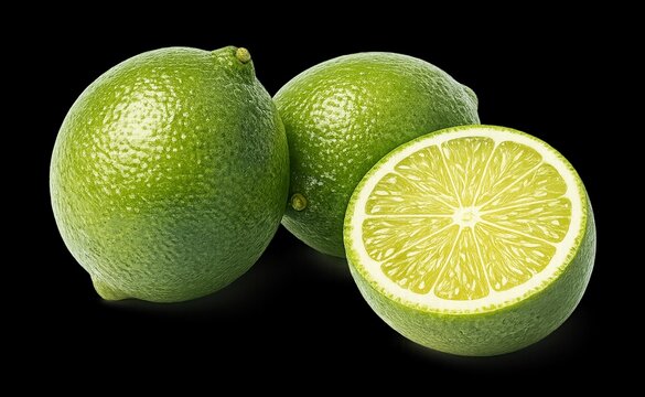 Dos limas enteras y una mitad cortada.
