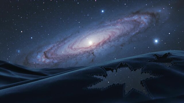 Space Exploration And Discovery Galaxy With Stars And Dark Landscape Cosmic Wonder And Scientific Research Universe.