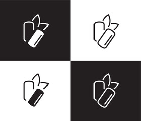 Fototapeta premium mint gum icon. Outline and filled mint gum icon from dental health collection. Editable mint gum symbol