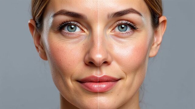 Before and after skin comparison