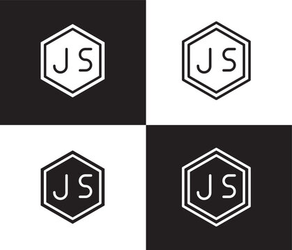 js icon. Outline and filled js icon from information technology collection. Thin line and Solid vectors isolated on black, white background. Editable js symbol
