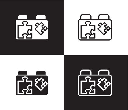 plugin icon. Outline and filled plugin icon from information technology collection. Thin line and Solid vectors isolated on black, white background. Editable plugin symbol