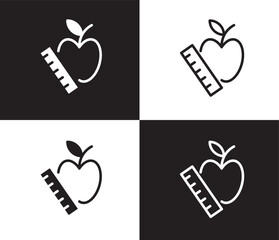 Fototapeta premium nutrition icon. Outline and filled nutrition icon from health and medical collection. Thin line and Solid vectors isolated on black, white background. Editable nutrition symbol