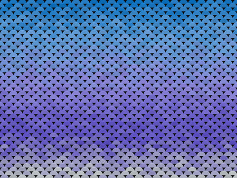 Overlapping Scale Pattern Bold Geometric Repeat Wallpaper