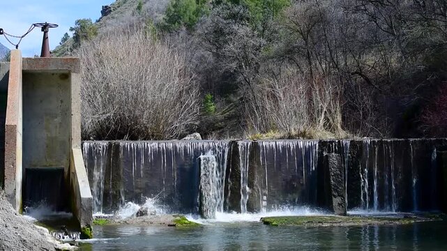Further upstream, a Dam in Northern Utah lets out water to create this creek, which is also controlled.