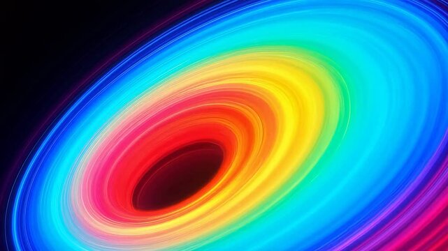 Colorful spiral pattern in space
