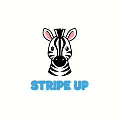 Fototapeta premium Black and white zebra head illustration.