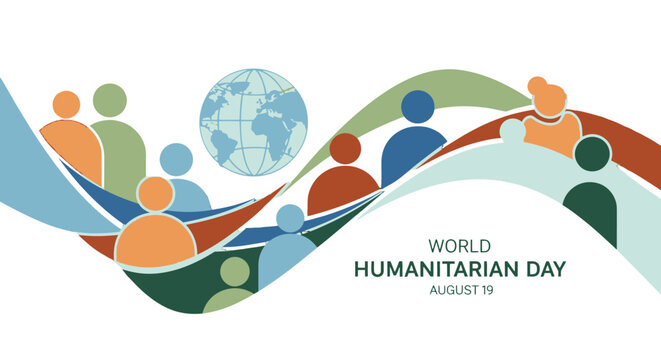 World Humanitarian Day awareness campaign graphic.