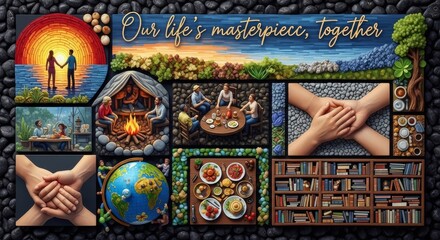 Obraz premium A Tapestry of Life Moments Together