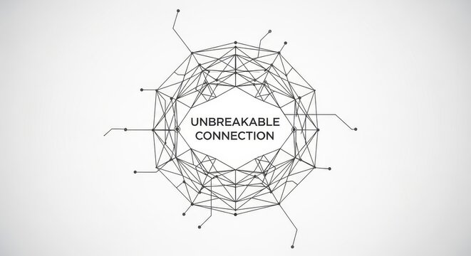Abstract network structure symbolizing unbreakable connection