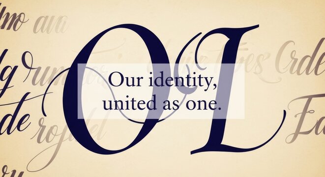 Artistic Calligraphy: Our Identity United as One