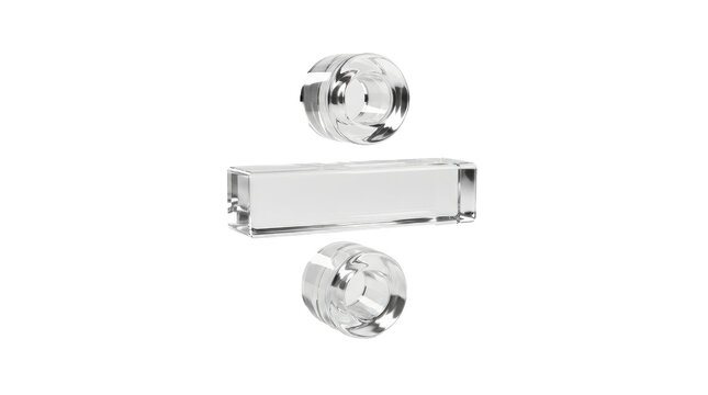 Clear Glass Division Symbol on White Background