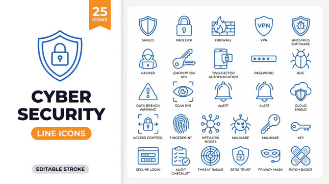 Cyber security concept with shield and code background protecting digital information technology