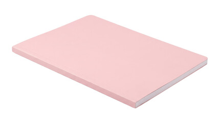 Fototapeta premium Pink Notebook Closed Isolated White Background