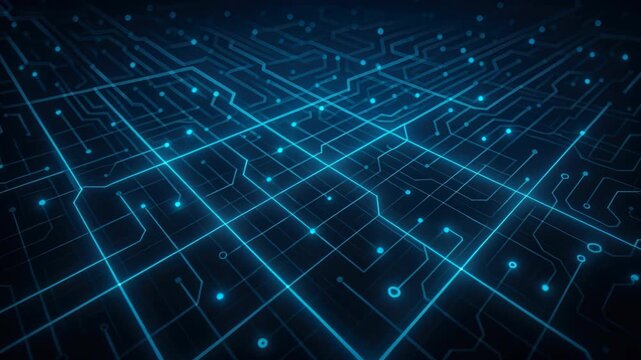 Digital Network: An abstract view of the intricate pathways of a digital network, with illuminated lines weaving across a dark background, representing the interconnectedness of modern technology.