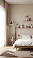 Fototapeta premium Textured Neutrals Bedroom Scene