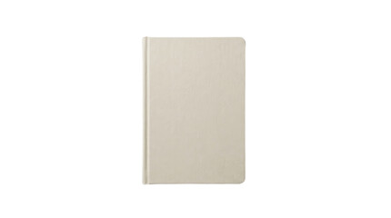 Fototapeta premium Plain Beige Hardcover Book Isolated on White Background