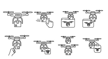 Drone with camera and propellers. © icik icik bum