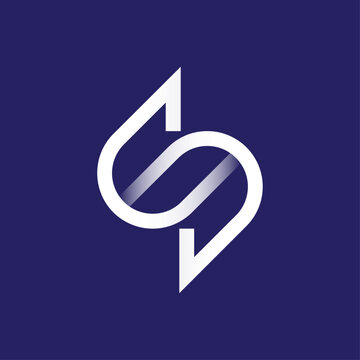 Modern Letter S Communication Logo: Geometric Double Speech Bubble Monogram for VoIP, Virtual PBX, and Networking Solutions