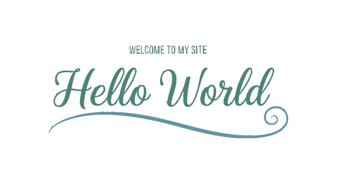 Hello World greeting card template.