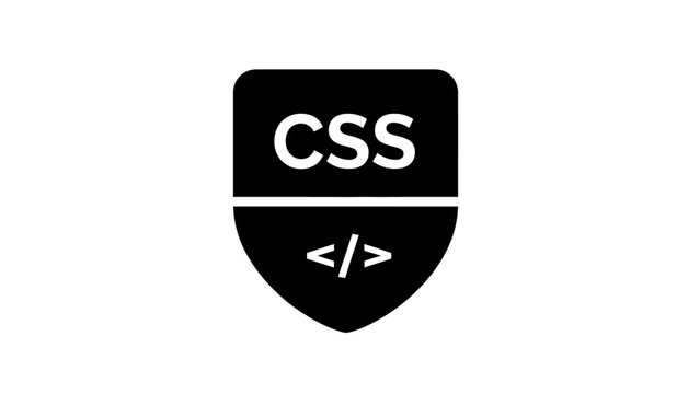CSS Code Shield Logo Design Element.