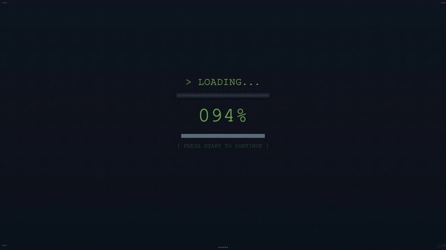 Loading Progress Bar Animation on Dark Background with Percentage Display.