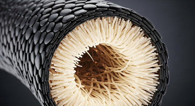 Microscopic hair strand structure cross section dermatology medical science technology beauty health care treatment analysis follicle