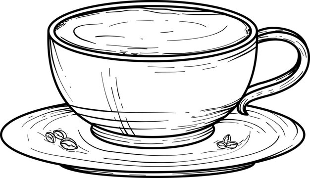 A cup of hot cafe coffee or caffeine drink flat vector icon for food apps and websites, coffee cup icon vector, line sign, Hot coffee cup icon in line design. hot coffee cup, espresso mug, coffee.