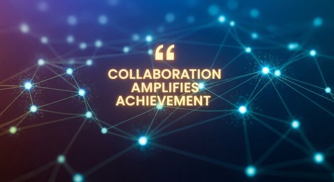 Abstract network visualization of collaboration amplifying achievement