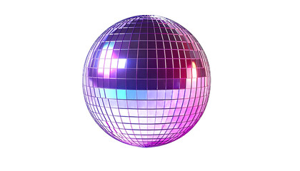 Vibrant neon disco ball spinning icon