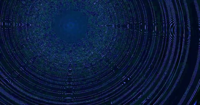 Digital green purple circle technology background.